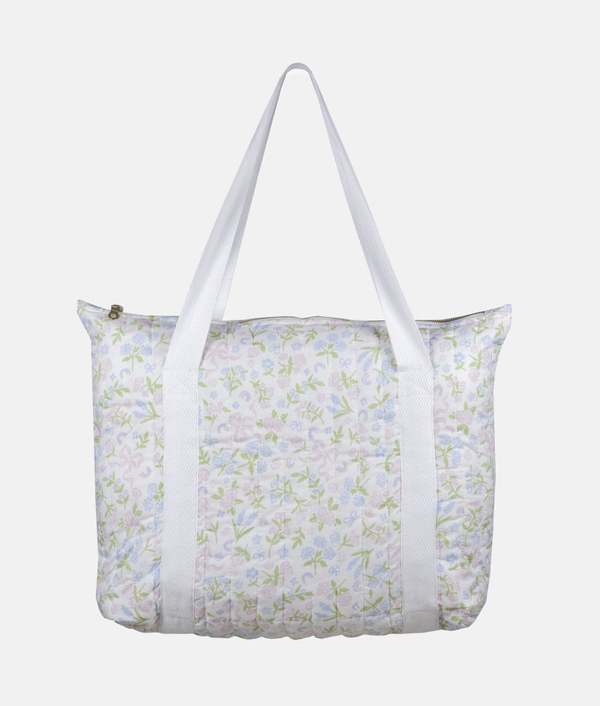 Elegant Smockers LK | Quilted Baby Diaper Tote Bag – Blossom Theme | Sri Lanka