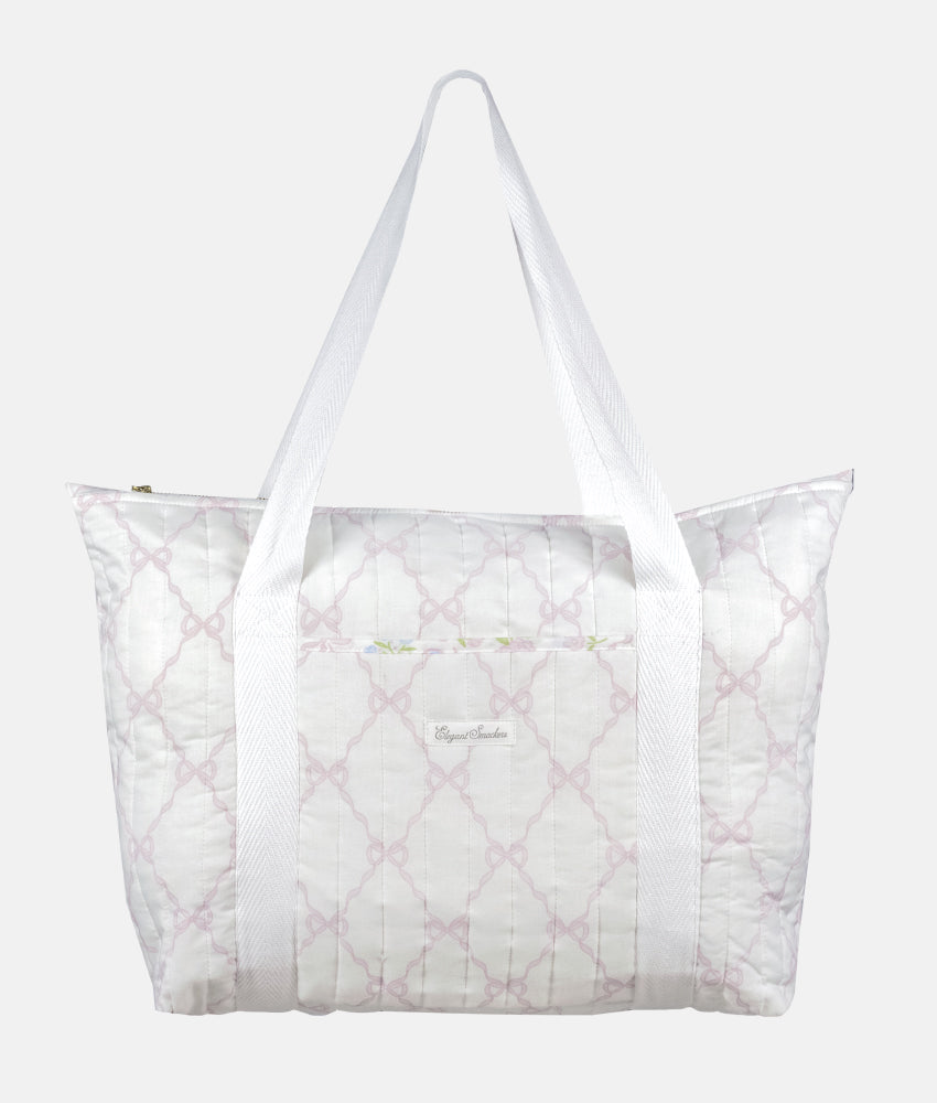 Elegant Smockers LK | Quilted Baby Diaper Tote Bag – Blossom Theme | Sri Lanka
