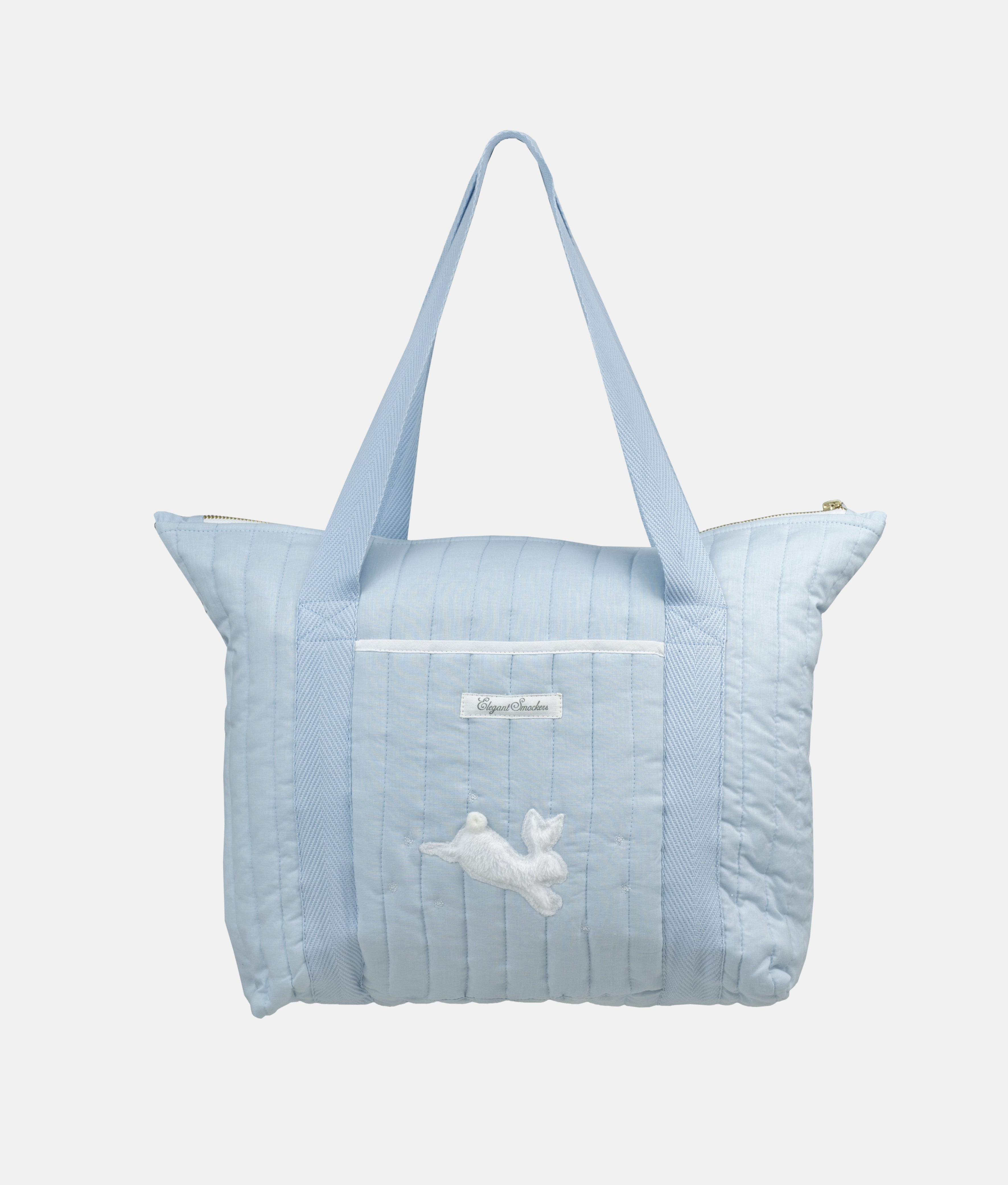 Elegant Smockers LK | Quilted Baby Diaper Tote Bag – Blue Rabbit Theme | Sri Lanka