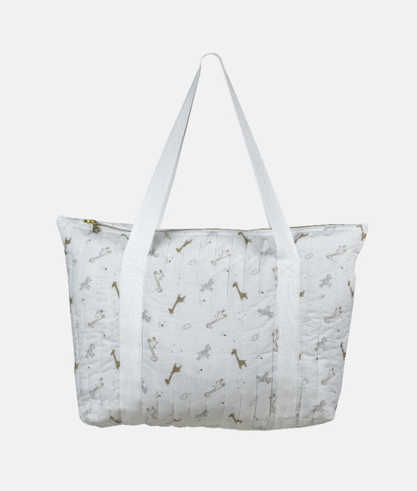 Elegant Smockers LK | Quilted Baby Diaper Tote Bag – Savannah Theme | Sri Lanka