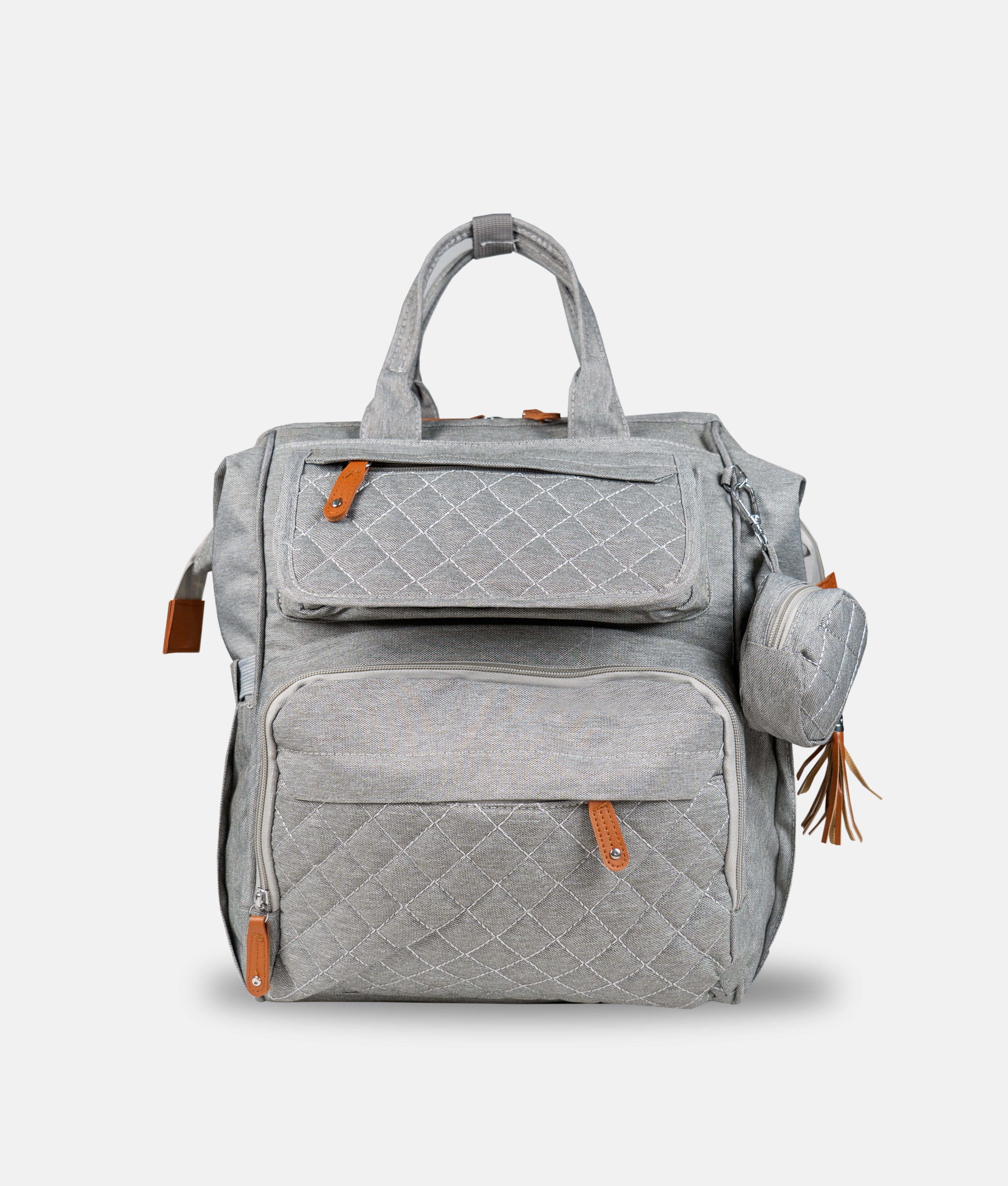 Elegant Smockers LK | Stylish Mommy Backpack - Ash | Sri Lanka