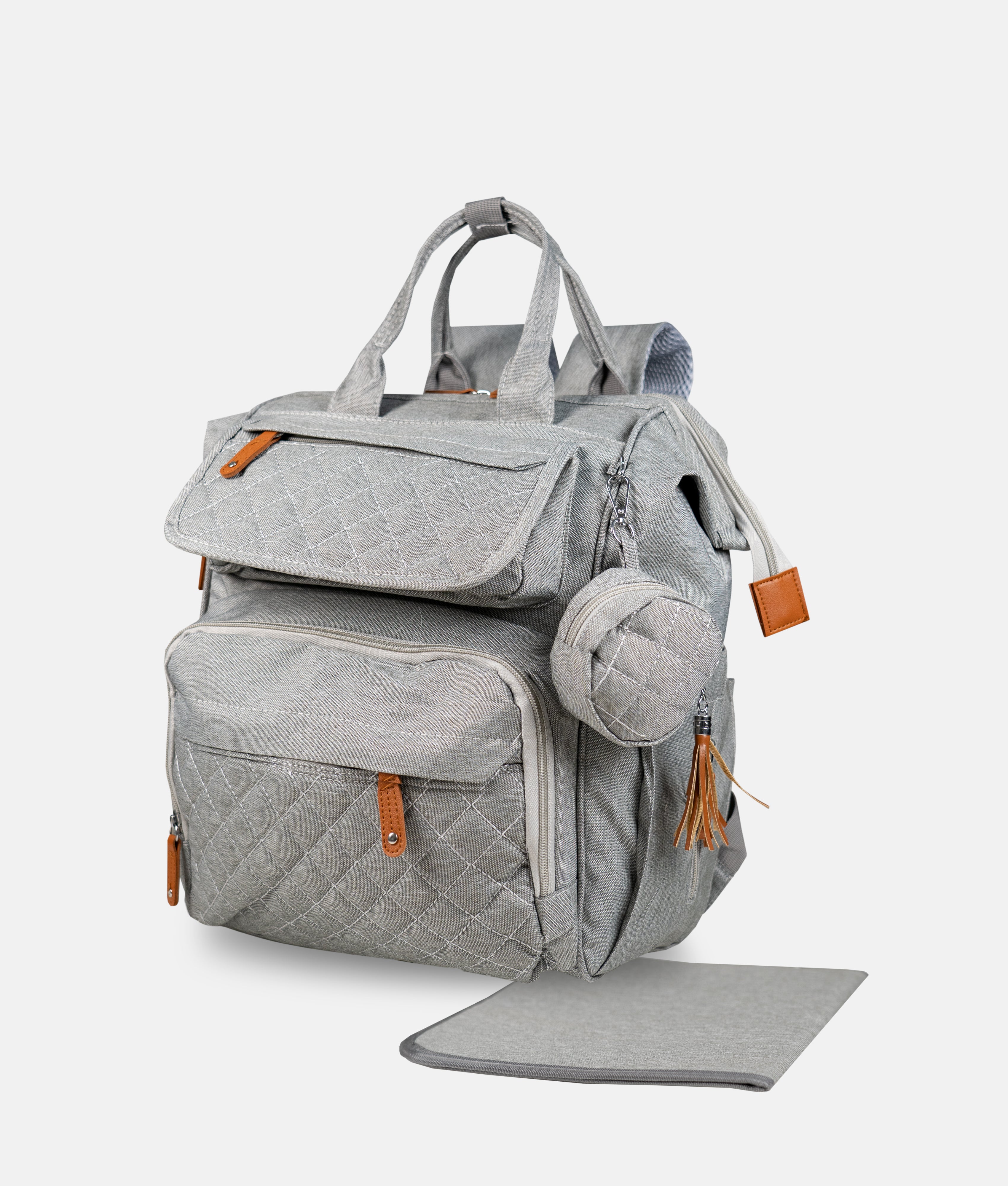 Elegant Smockers LK | Stylish Mommy Backpack - Ash | Sri Lanka