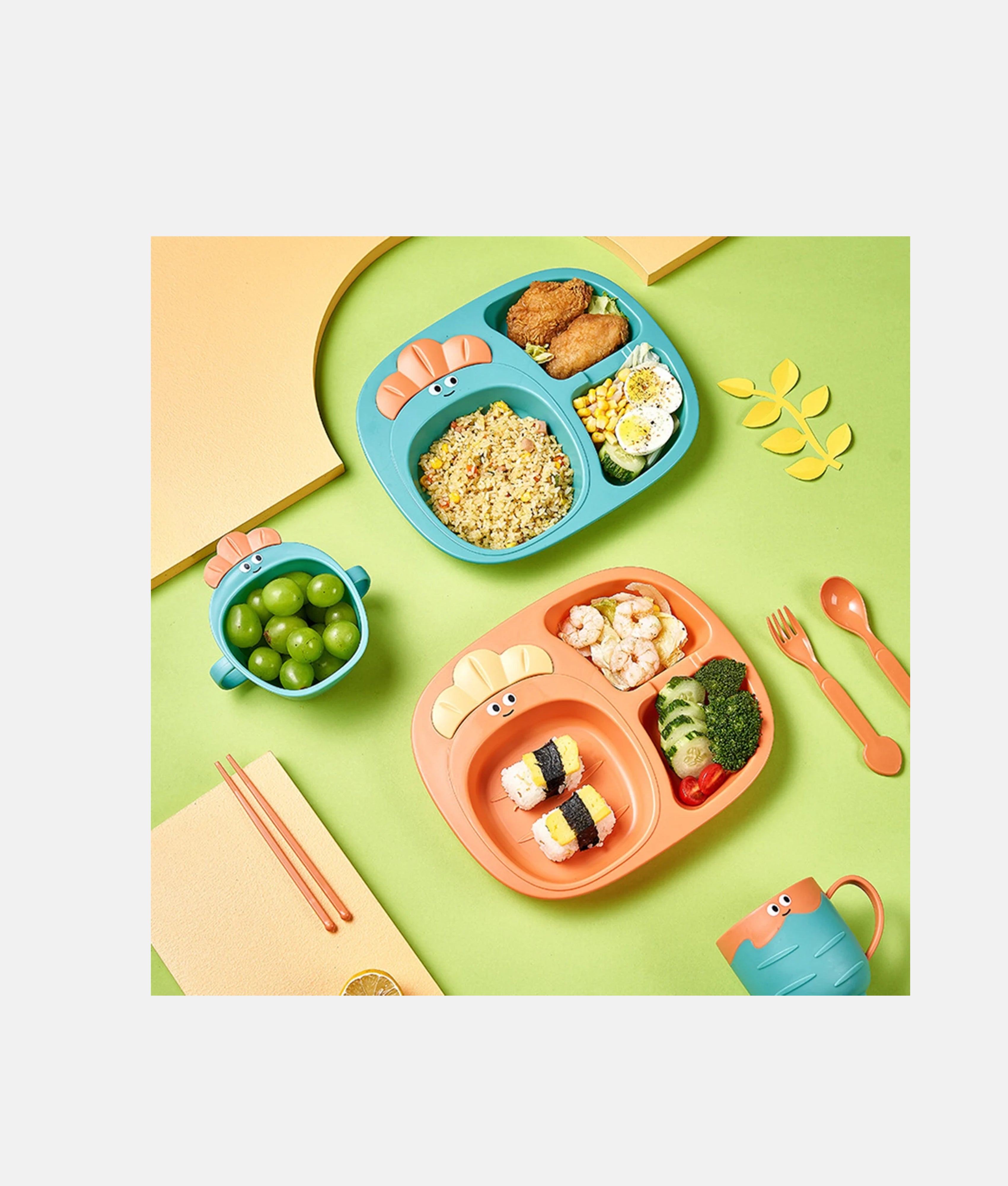 Elegant Smockers LK | Toddler Feeding Set Plates & Cutlery | Sri Lanka