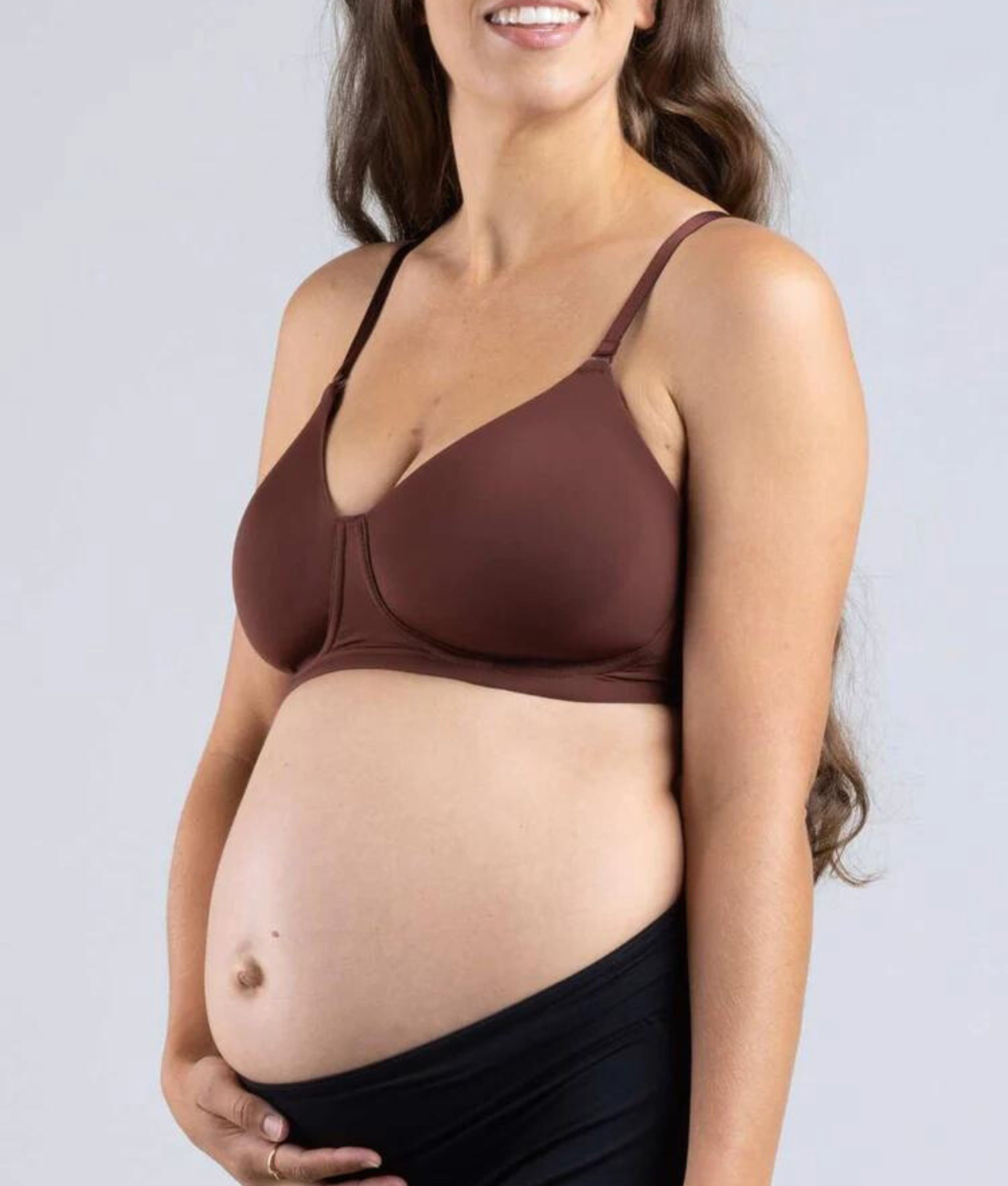Elegant Smockers LK | Undercover Maternity, Nursing & Beyond T-Shirt Braâ„¢ | Dark Brown | Sri Lanka