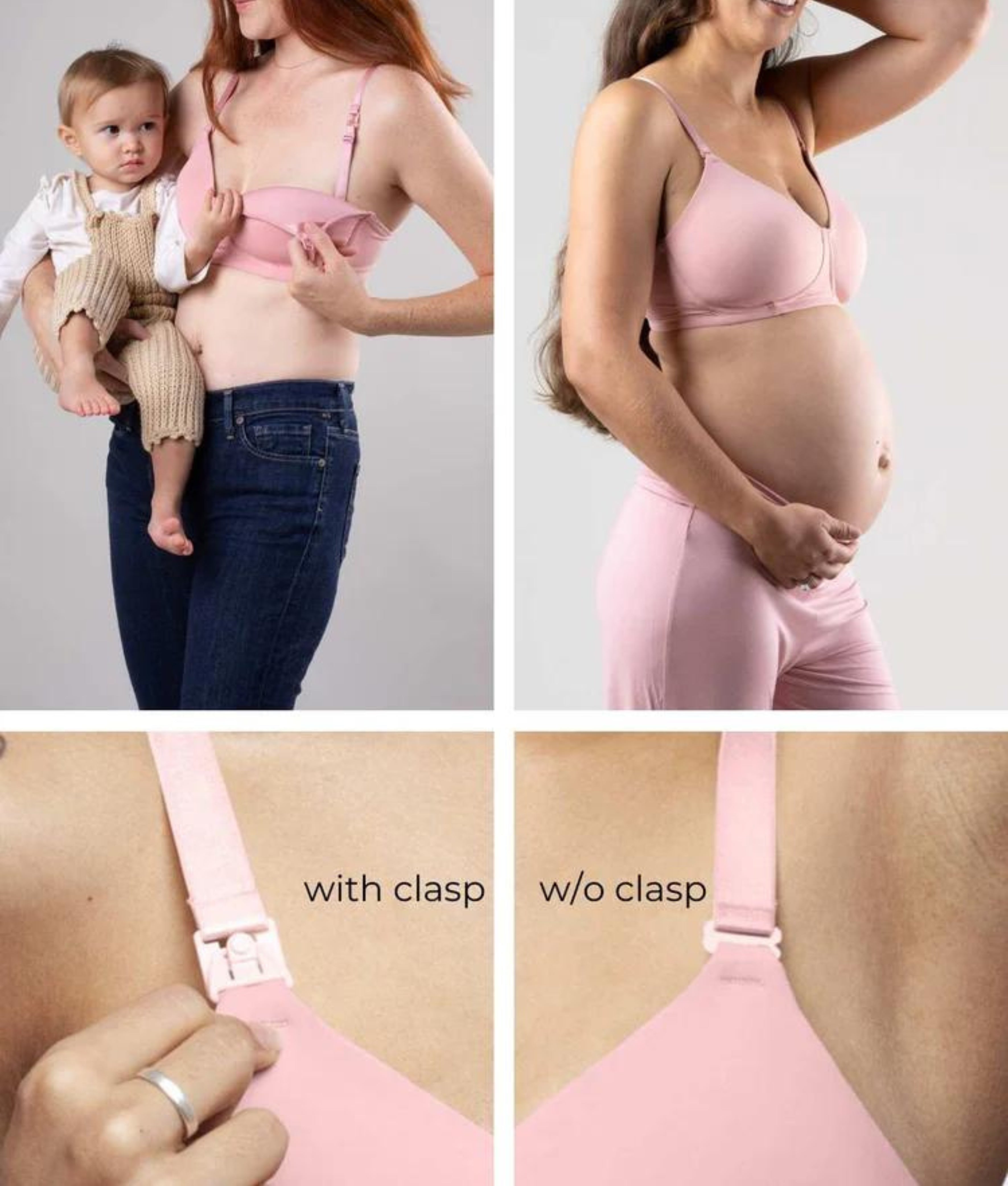 Elegant Smockers LK | Undercover Maternity, Nursing & Beyond T-Shirt Braâ„¢ | Pink | Sri Lanka