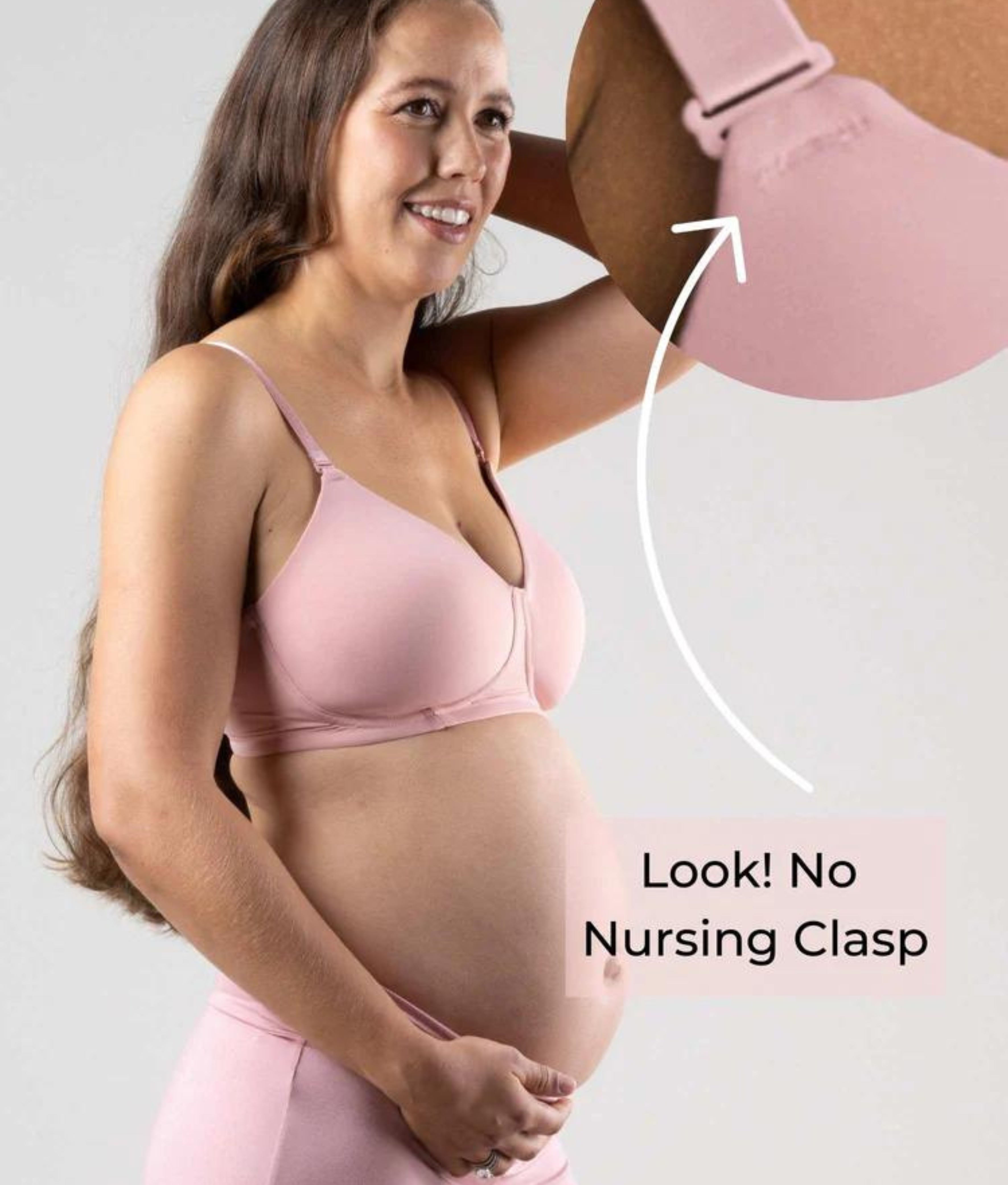 Elegant Smockers LK | Undercover Maternity, Nursing & Beyond T-Shirt Braâ„¢ | Pink | Sri Lanka