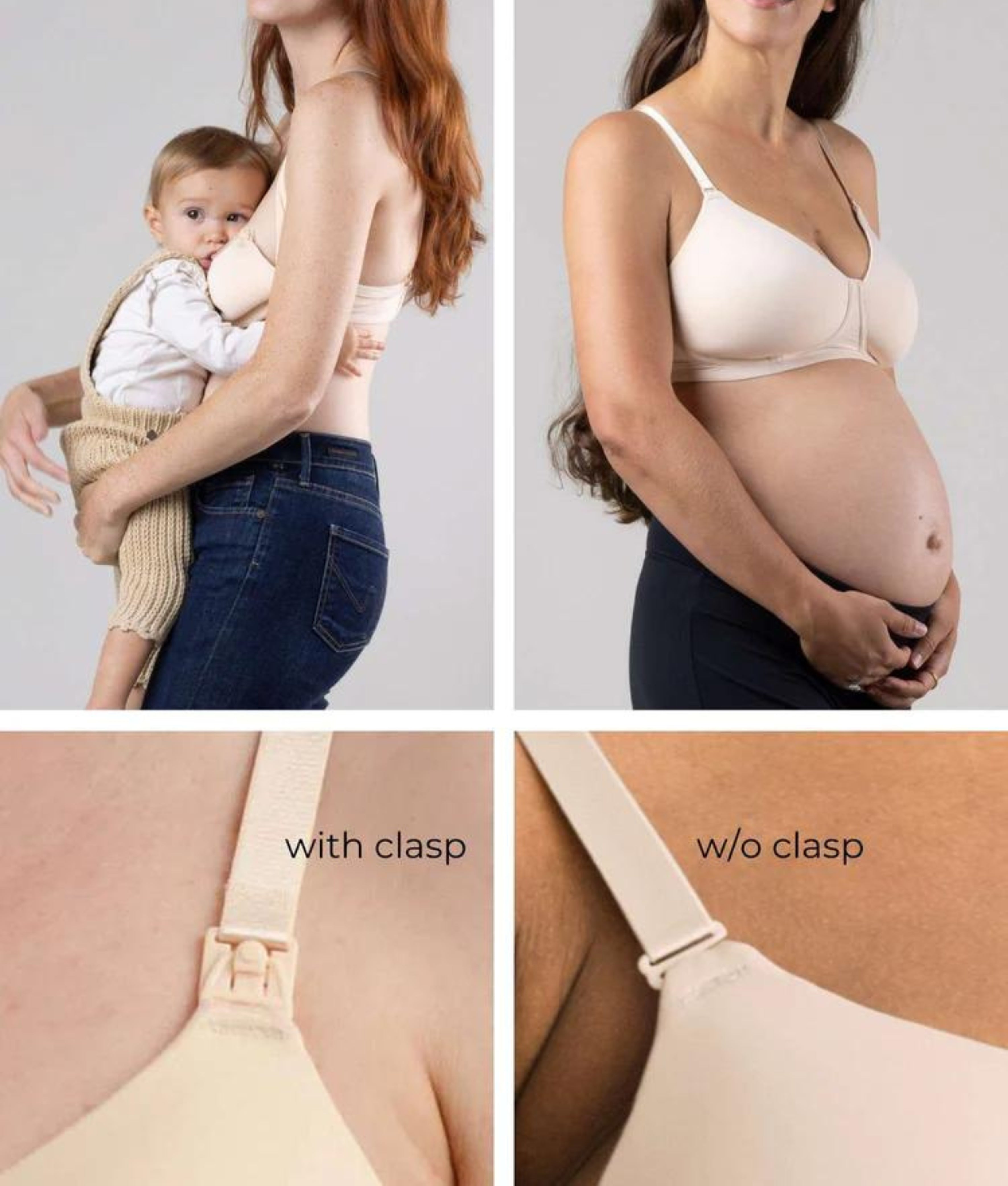 Elegant Smockers LK | Undercover Maternity, Nursing & Beyond T-Shirt Braâ„¢ | Cream | Sri Lanka
