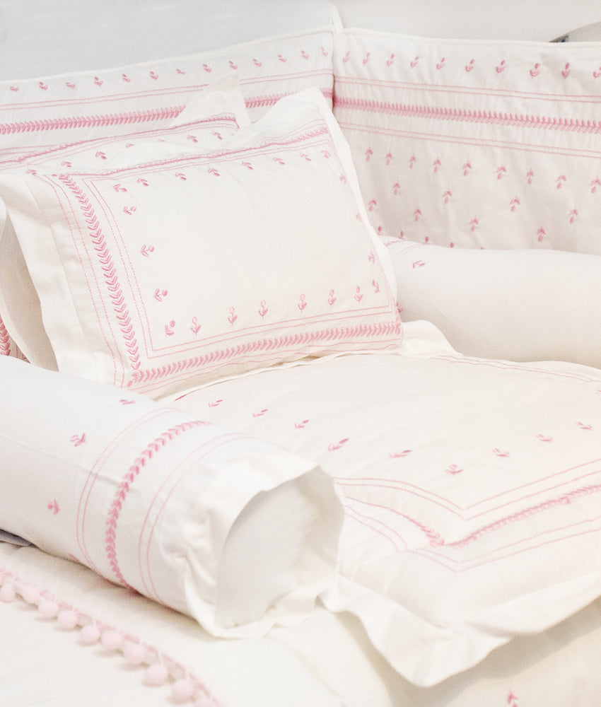 Elegant Smockers LK | Bedding Bundle (6 pcs) - Eden Pink Theme | Sri Lanka
