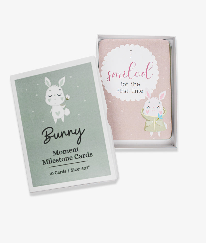 Elegant Smockers LK | Moment Milestone Cards - Bunny | Sri Lanka
