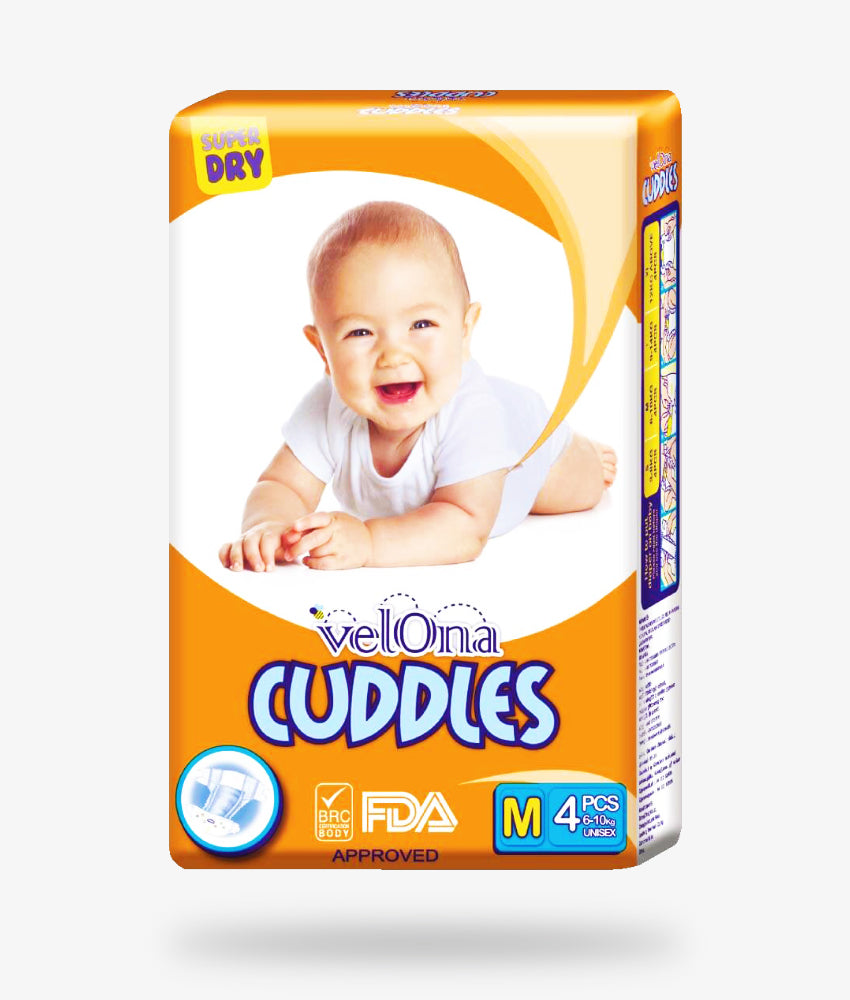 Elegant Smockers LK | Velona Cuddles Classic Diapers - Mini Pack (M) | Sri Lanka