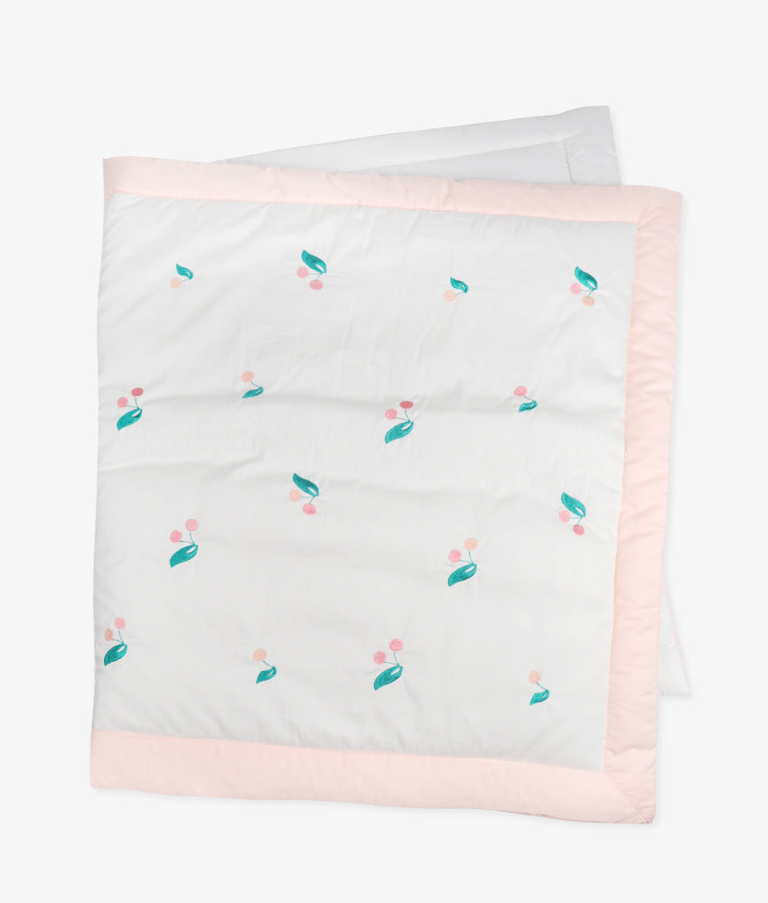 Elegant Smockers LK | Baby Comforter Quilt – Cherry Theme | Sri Lanka