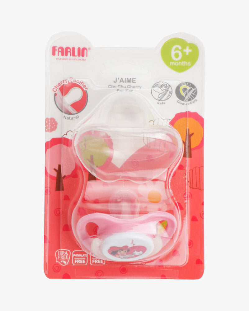 Elegant Smockers LK | Cherry Pacifier - Farlin - Pink | Sri Lanka