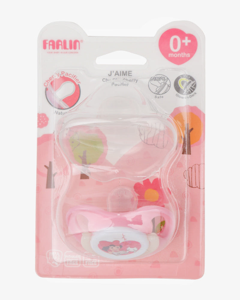 Elegant Smockers LK | Cherry Pacifier - Farlin - Pink | Sri Lanka