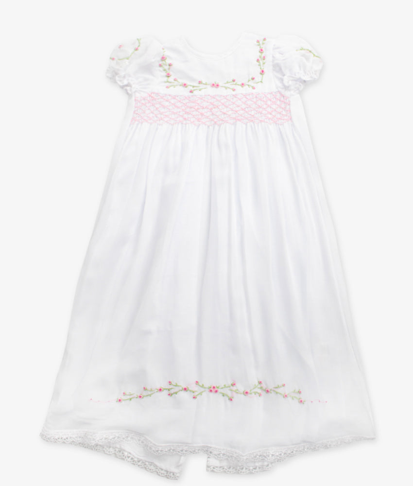 Elegant Smockers LK | Baby Christening Robe Set - Pink (Pre-Order) | Sri Lanka