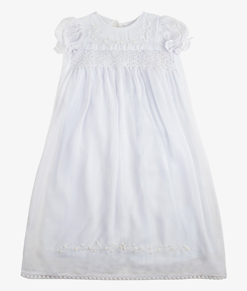 Elegant Smockers LK | Baby Christening Robe Set - White (Pre-Order) | Sri Lanka