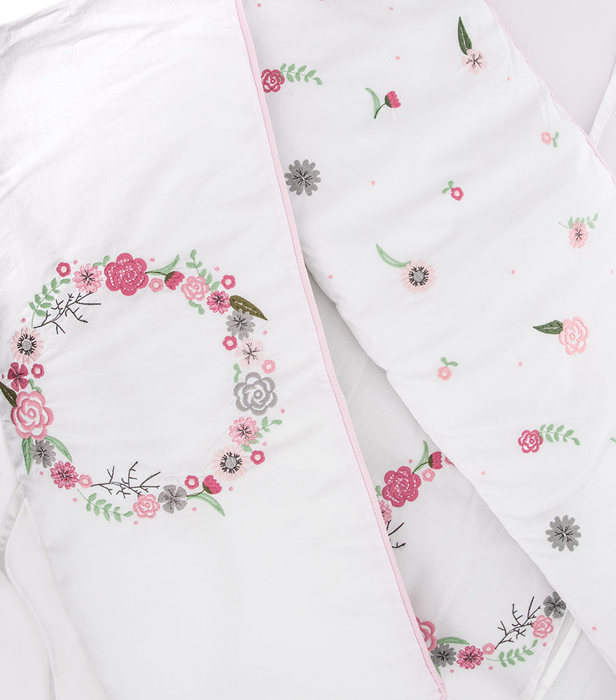Elegant Smockers LK | Baby Cot Bumpers – Flower Theme | Sri Lanka