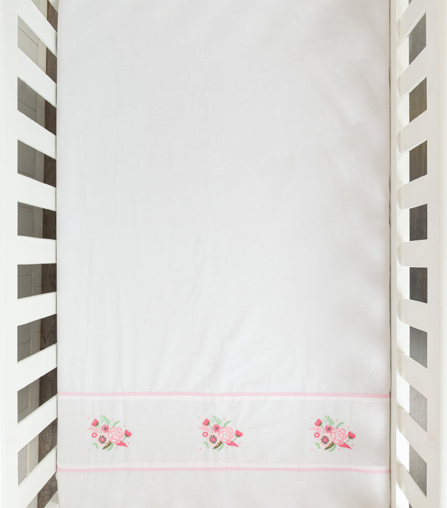 Elegant Smockers LK | Baby Cot Sheet – Flower Theme | Sri Lanka