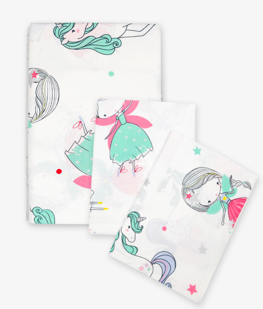 Elegant Smockers LK | Kids Bedding Set - Little Fairy Print | Sri Lanka