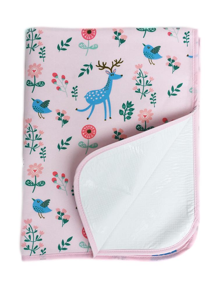 Elegant Smockers LK | Baby Rubber Sheet - Blue Birdy & Reindeer | Sri Lanka