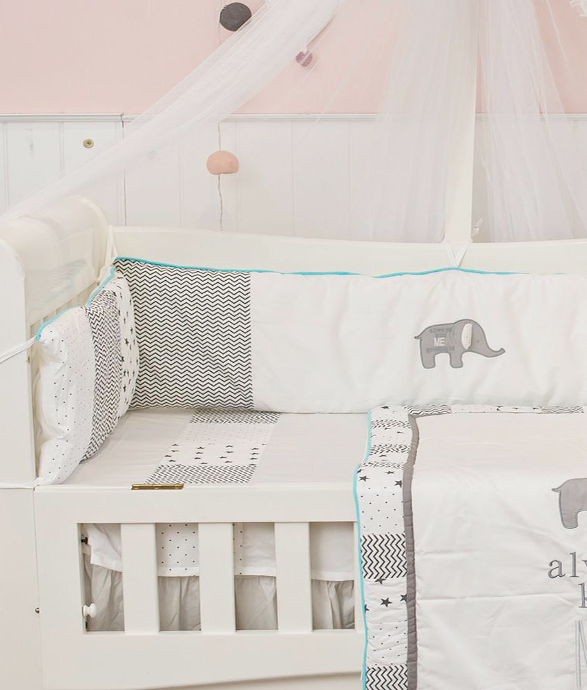 Baby Cot Bumpers We Love You More Theme Shop online Elegant