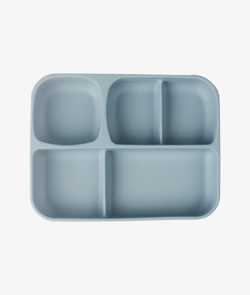 Elegant Smockers LK | 5 Compartments Toddler Silicone Suction Plate - Pale Blue | Sri Lanka 