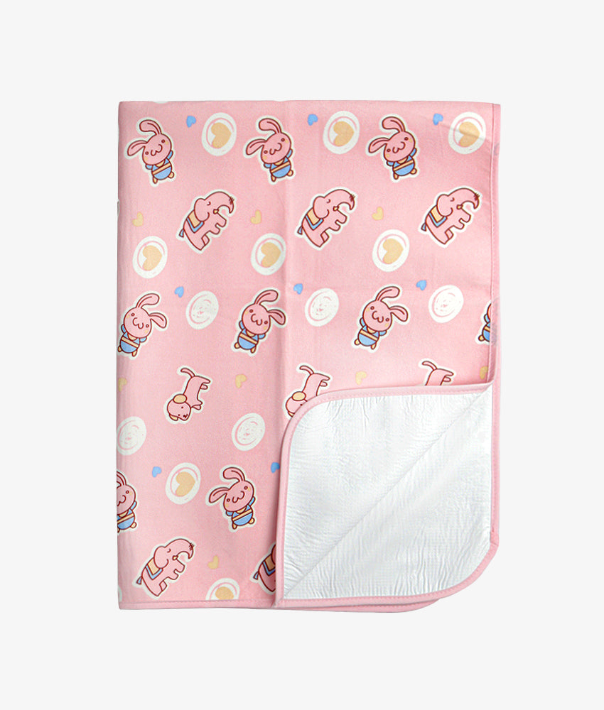 Elegant Smockers LK | Baby Rubber Sheet - Pink Elephant Print | Sri Lanka 