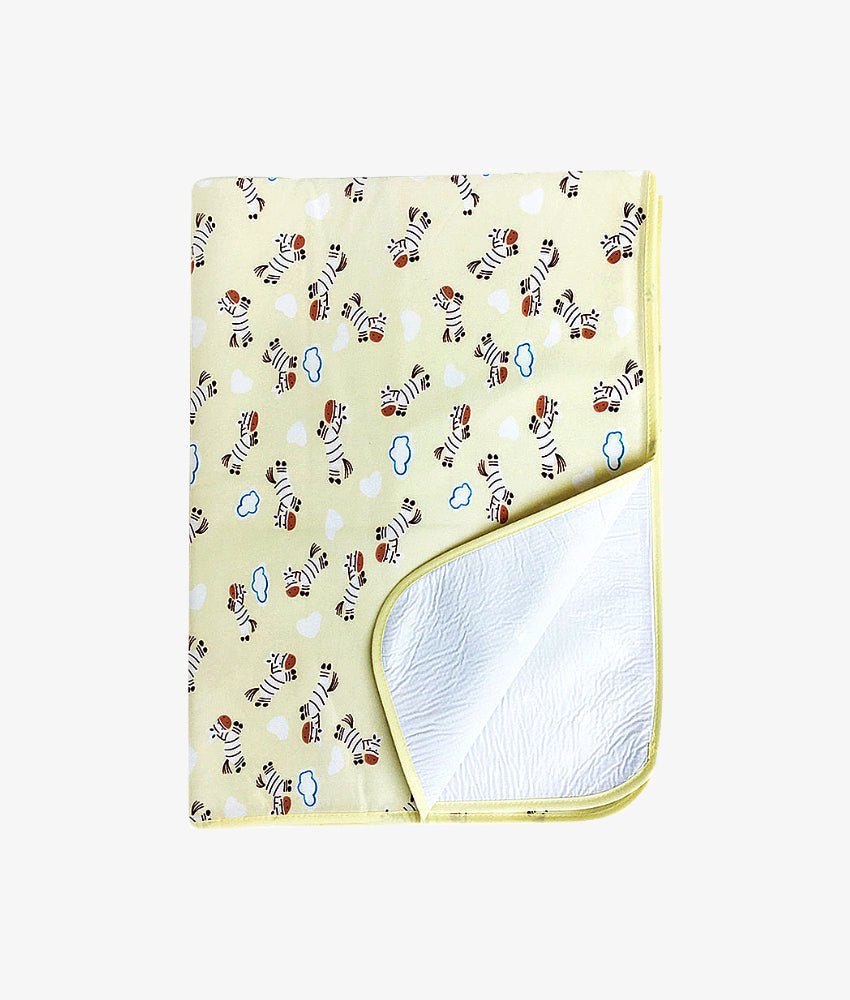 Elegant Smockers LK | Baby Rubber Sheet - Yellow Zebra Print | Sri Lanka 