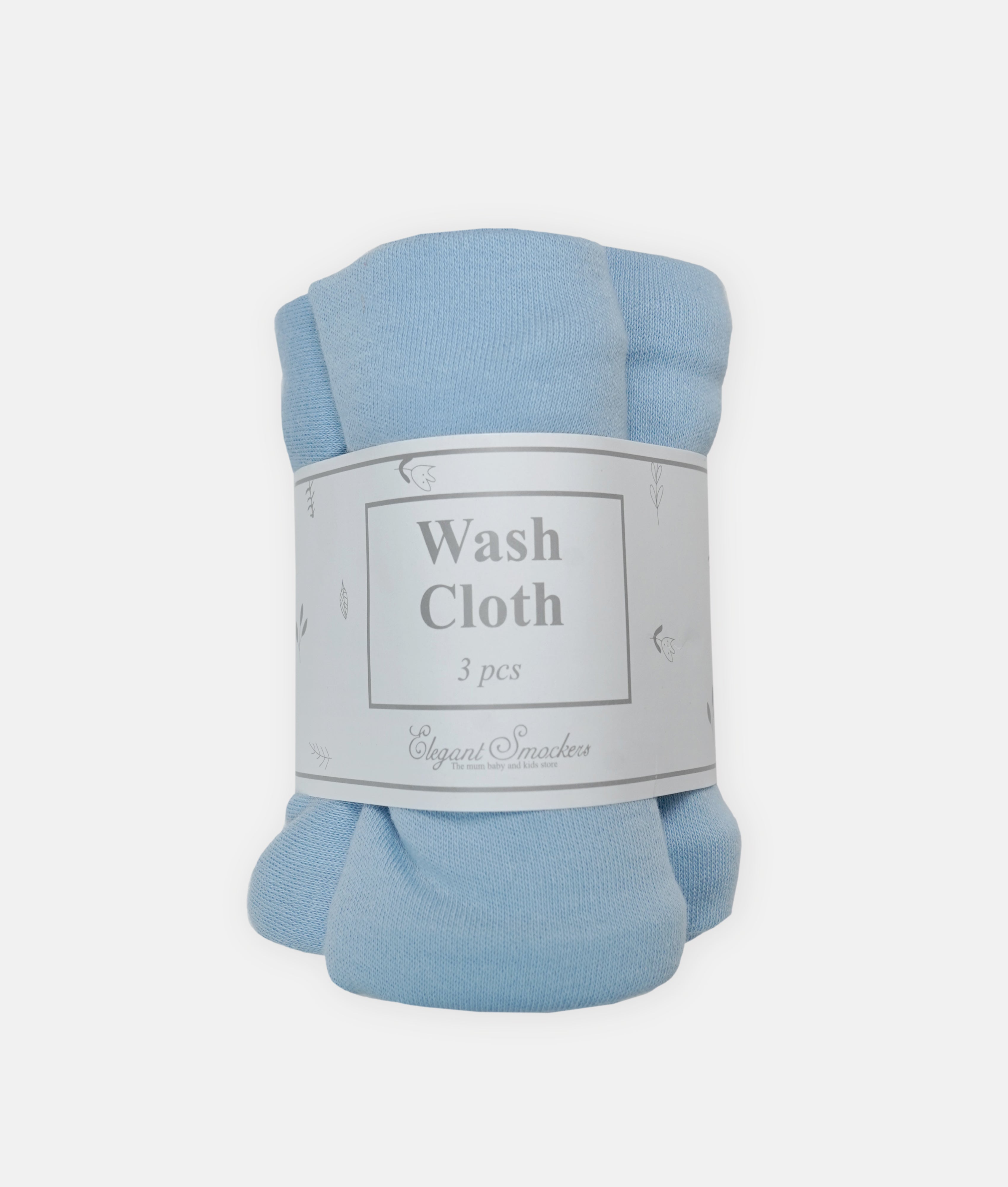 Elegant Smockers LK | Baby Washcloth 3Pcs Pack -  Pastel Blue | Sri Lanka 