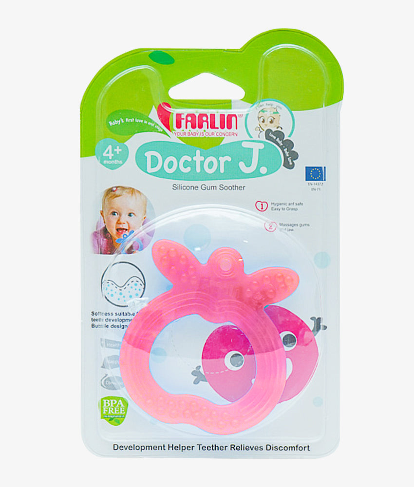 Elegant Smockers LK | Silicone Gum Soother - Farlin - Pink | Sri Lanka 