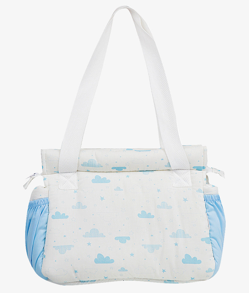 Elegant Smockers LK | Baby Diaper Bag – Blue Cloud Theme | Sri Lanka 