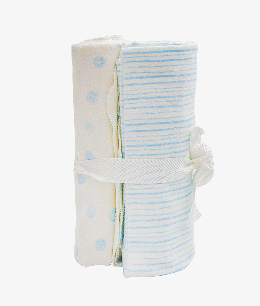 Elegant Smockers LK | Baby Flannel Blankets 2pcs - Blue | Sri Lanka 