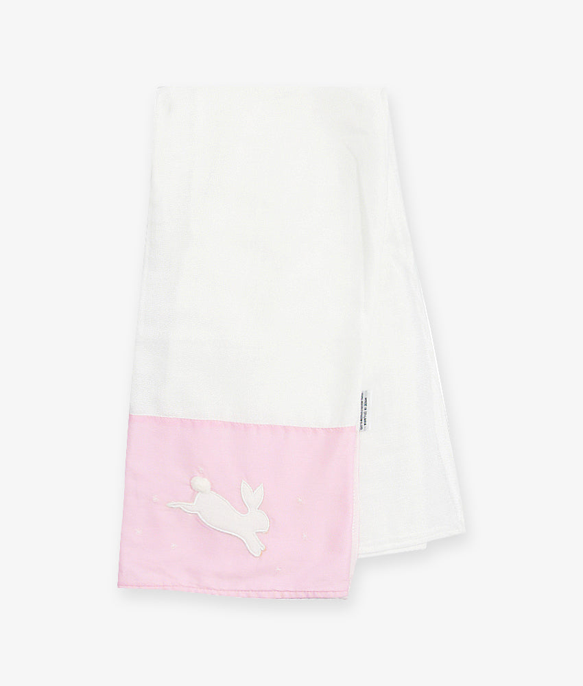 Elegant Smockers LK | Baby Bath Towel – Pink Rabbit Theme | Sri Lanka 