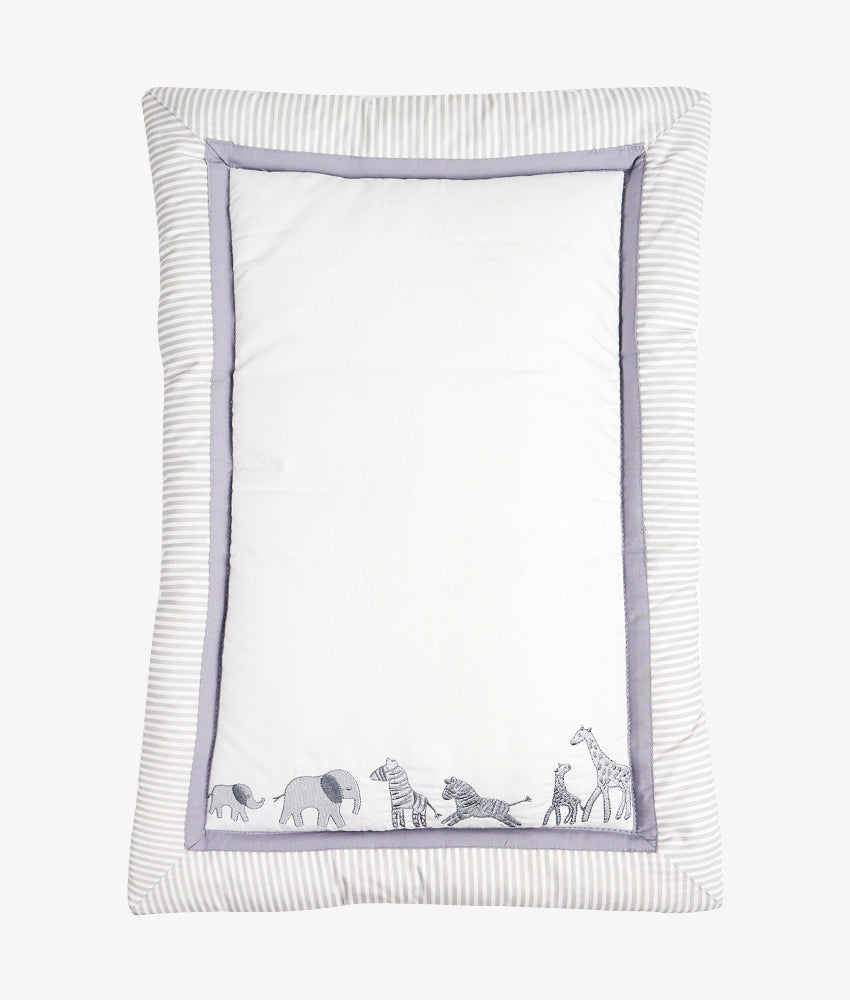 Elegant Smockers LK | Baby Hand Quilt – Grey Safari Theme | Sri Lanka 