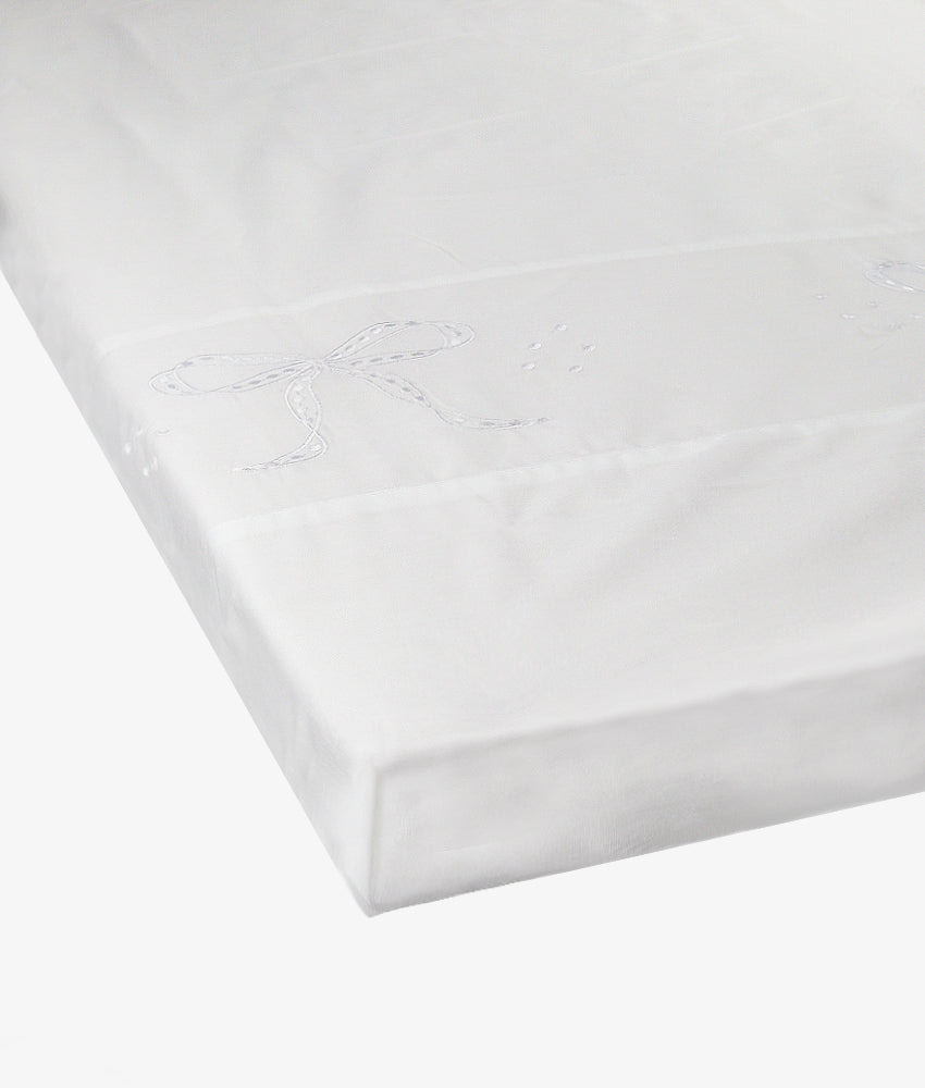 Elegant Smockers LK | Baby Cot Sheet – Classic White Theme | Sri Lanka 