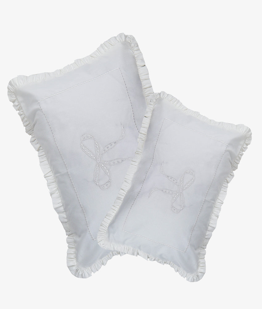 Elegant Smockers LK | Baby Pillow Covers – Classic White Theme | Sri Lanka 