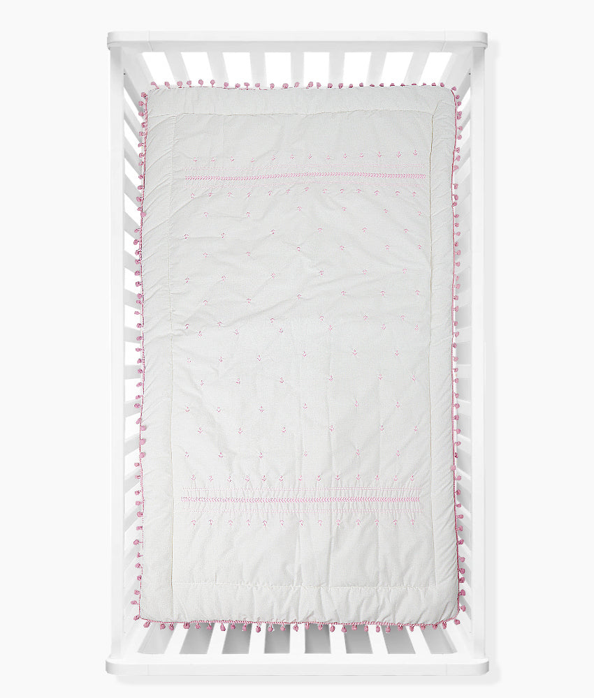 Elegant Smockers LK | Baby Comforter Quilt – Eden Pink Theme | Sri Lanka 