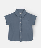 Elegant Smockers LK | Iceberg Blue Muslin Boys Shirt | Sri Lanka 