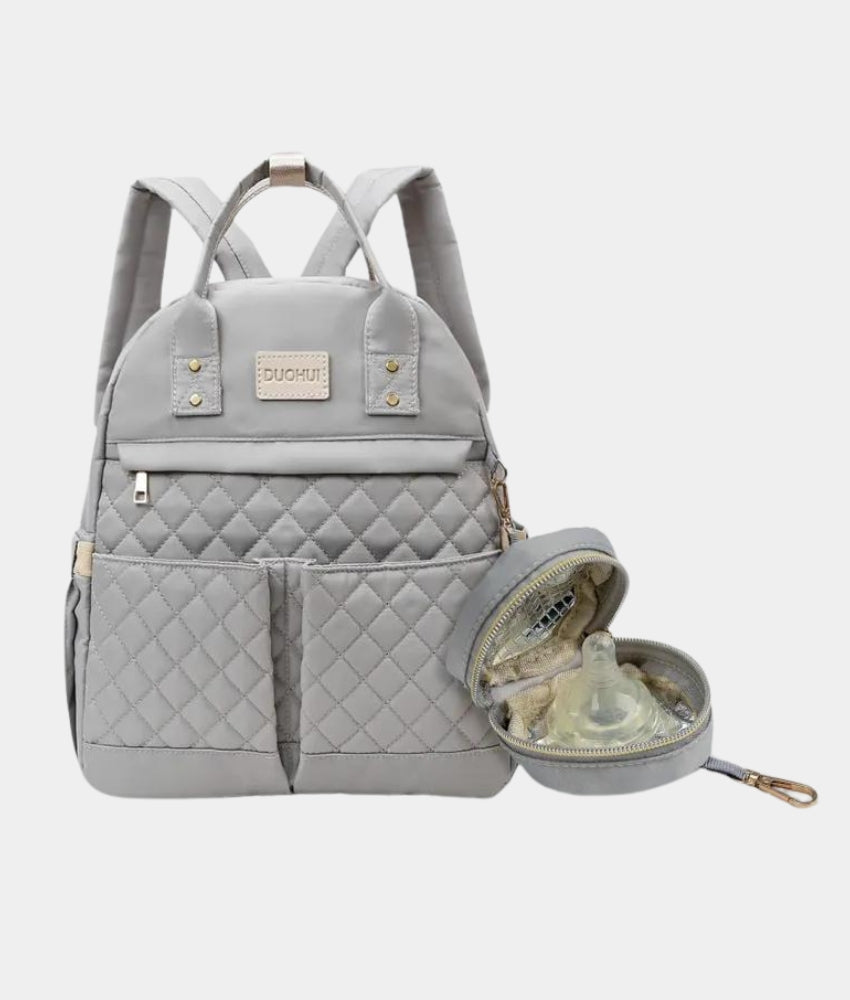 Elegant Smockers LK | Mommy Diaper Backpack - Champagne grey | Sri Lanka 
