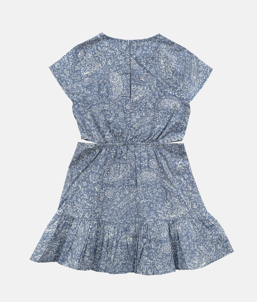 Elegant Smockers LK | Air Force Blue Print Casual Girls Dress - 6-7 Years | Sri Lanka 