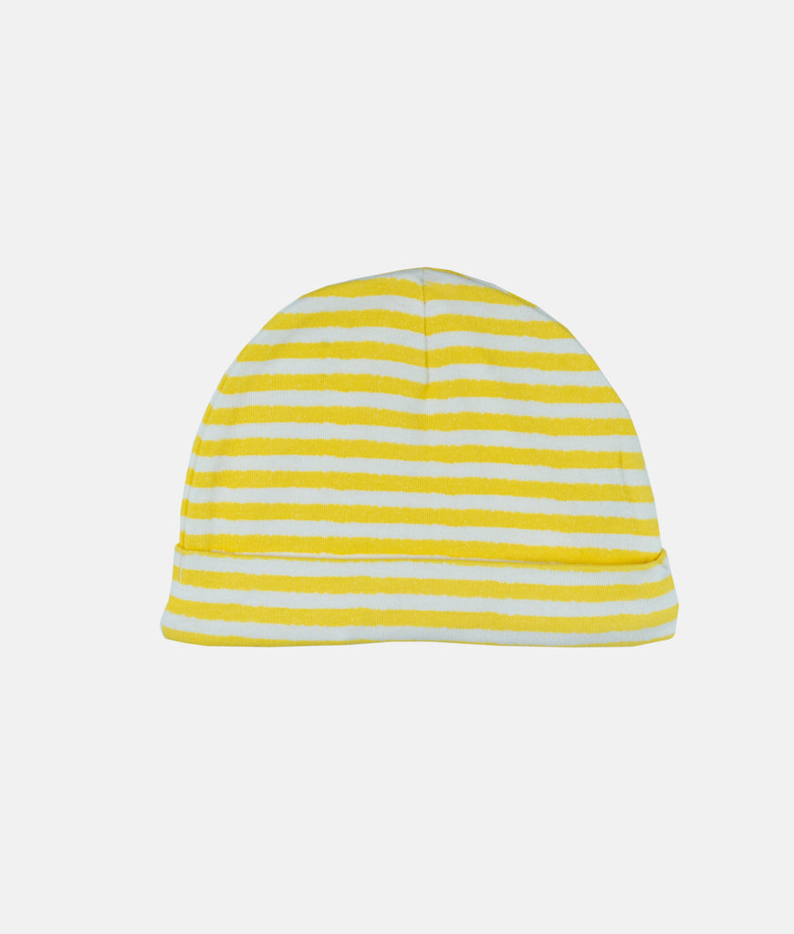 Elegant Smockers LK | Baby 2pcs Hat Set - Jungle & Yellow Stripes Print | Sri Lanka 