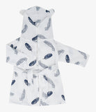 Elegant Smockers LK | Baby Bath Robe - Blue Feather Print - 9-12 Months | Sri Lanka 