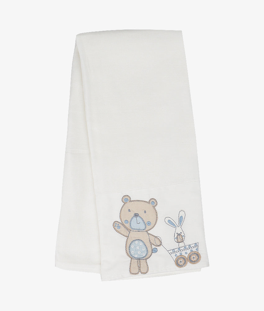 Elegant Smockers LK | Baby Bath Towel – Blue Bear Theme | Sri Lanka 