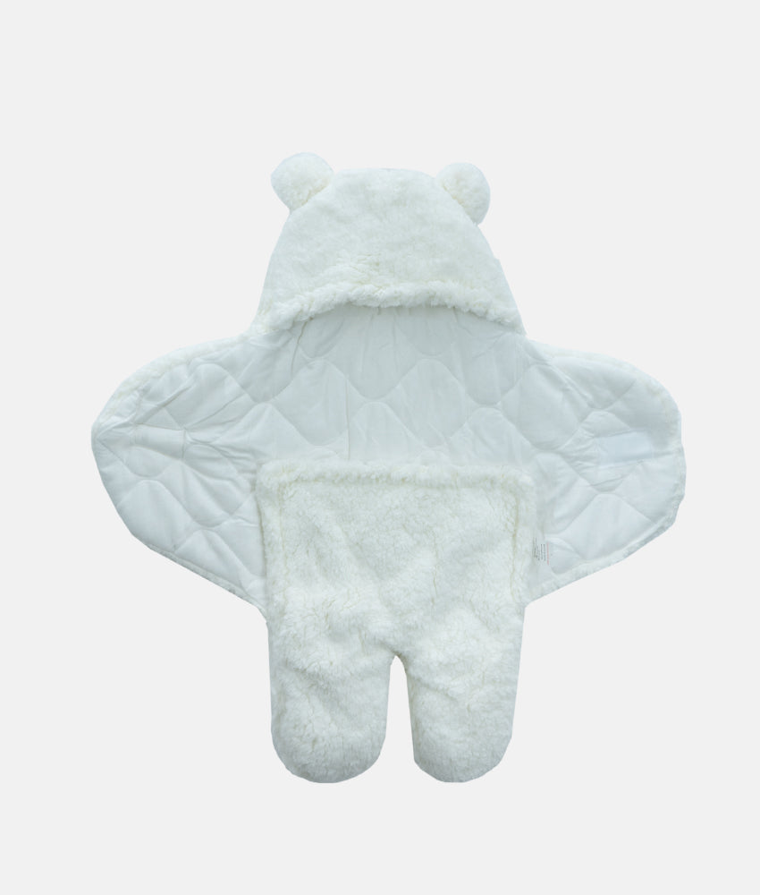 Elegant Smockers LK | Baby Bear Hooded Blanket - White | Sri Lanka 