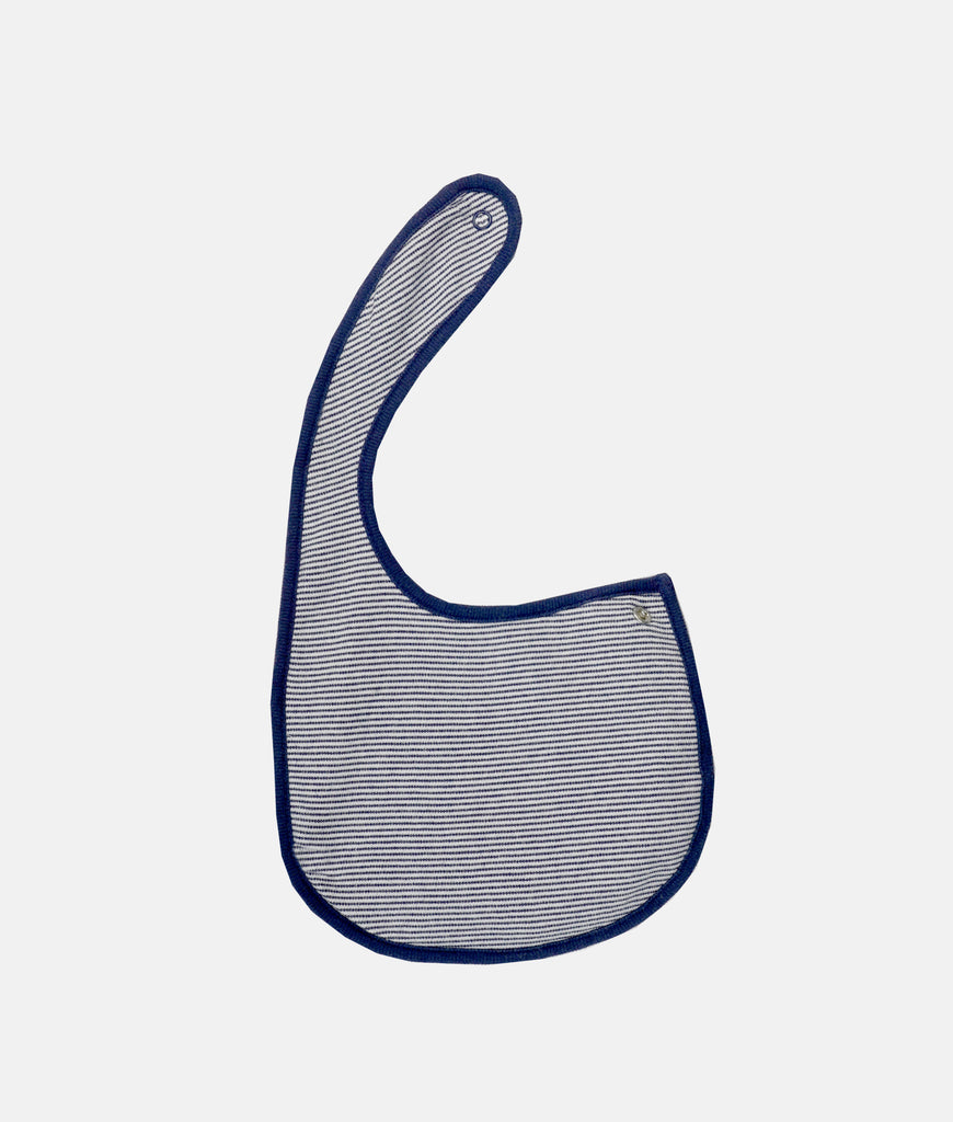 Elegant Smockers LK | Baby Bib - Navy Blue Stripes | Sri Lanka 