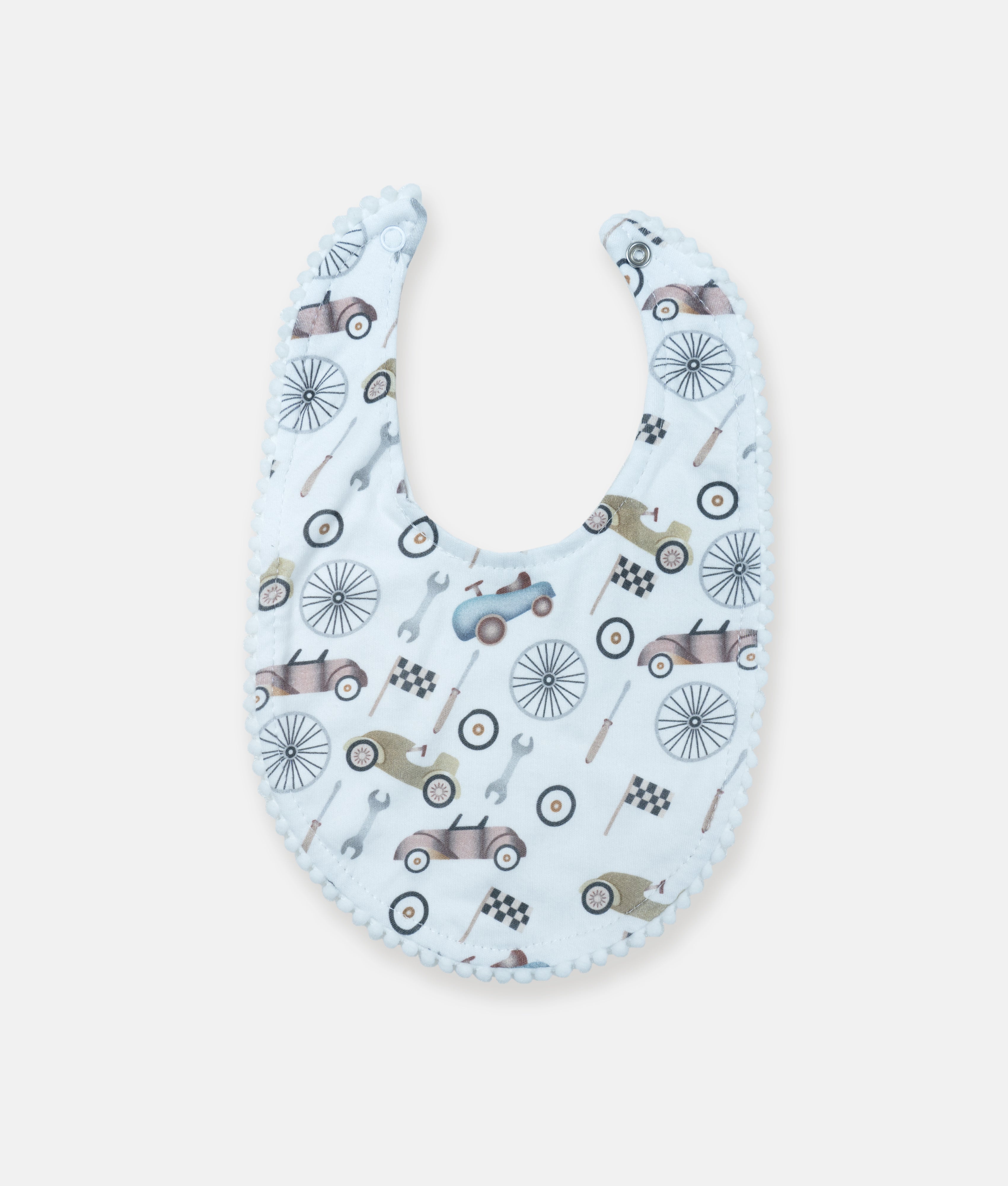Elegant Smockers LK | Baby Bib & Spoon Set - Vehicle Print | Sri Lanka 