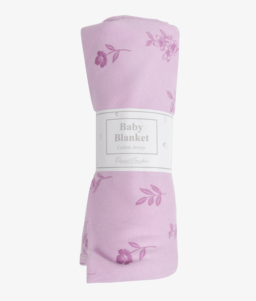 Elegant Smockers LK | Baby Blanket  - Purple Floral Print - 36"x 36" | Sri Lanka 