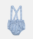 Elegant Smockers LK | Baby Bloomers with Straps - Blue Stripes | Sri Lanka 