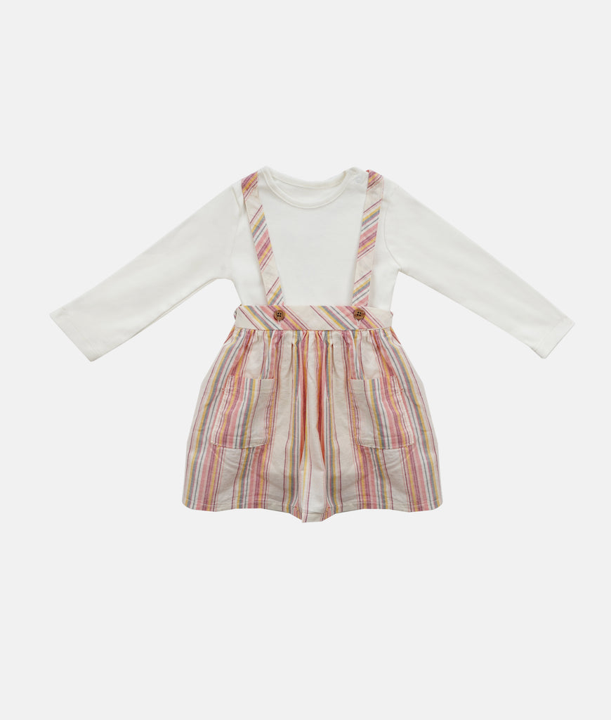 Elegant Smockers LK | Baby Bodysuit with Striped Skirt | Sri Lanka 