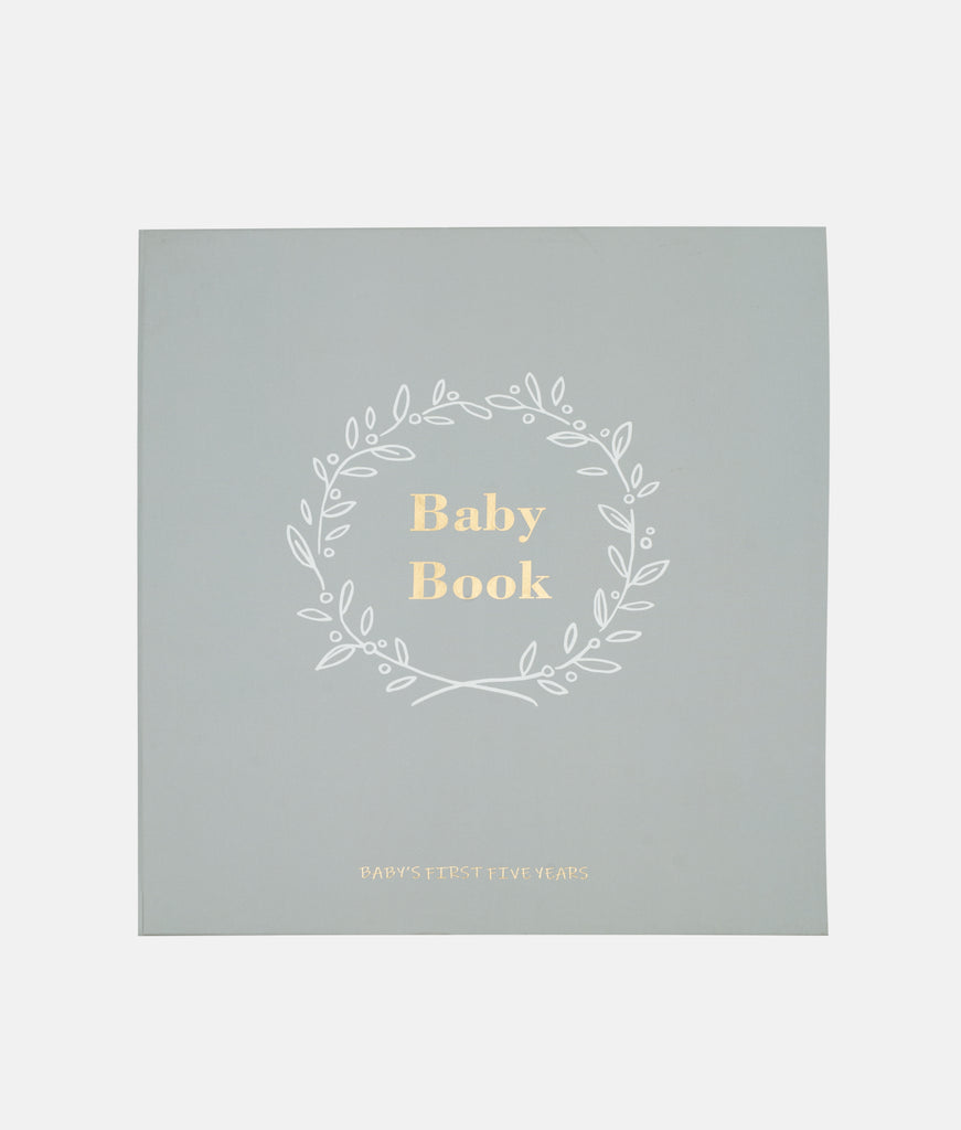 Elegant Smockers LK | Baby Book of First Five Years - Grey | Sri Lanka 