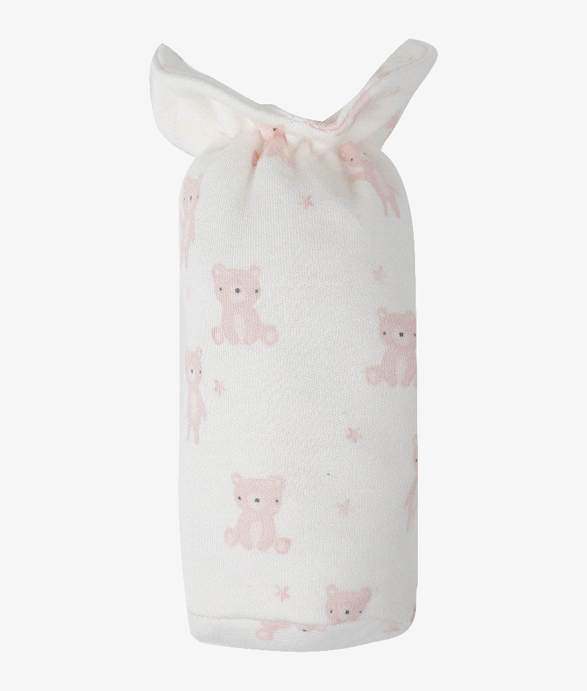 Elegant Smockers LK | Baby Bottle Cover - Pink Bear Print | Sri Lanka 